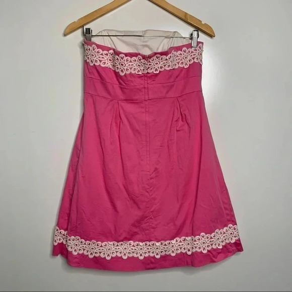 Lilly Pulitzer Betsey Strapless Pink Embroidered Dress - Picture 4 of 8